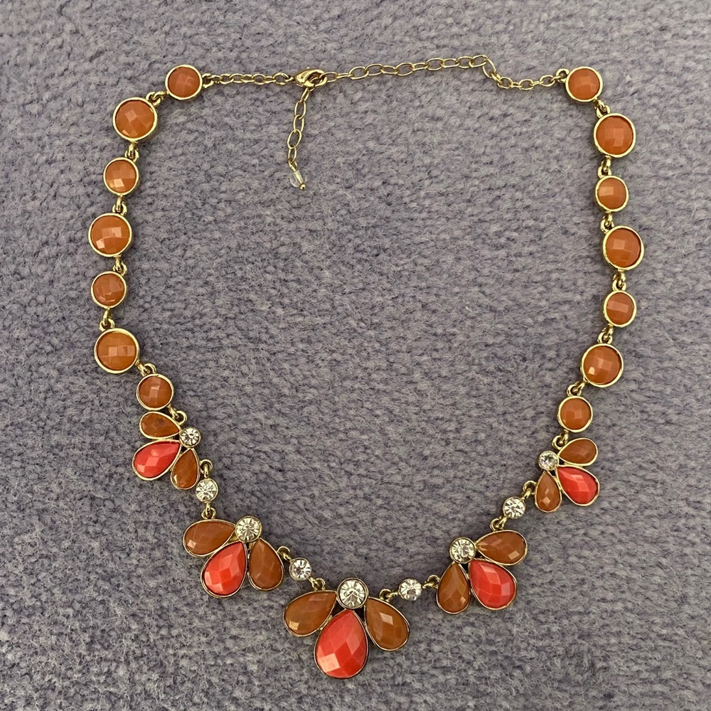 Dry Goods pink floral gem necklace (NWOT)